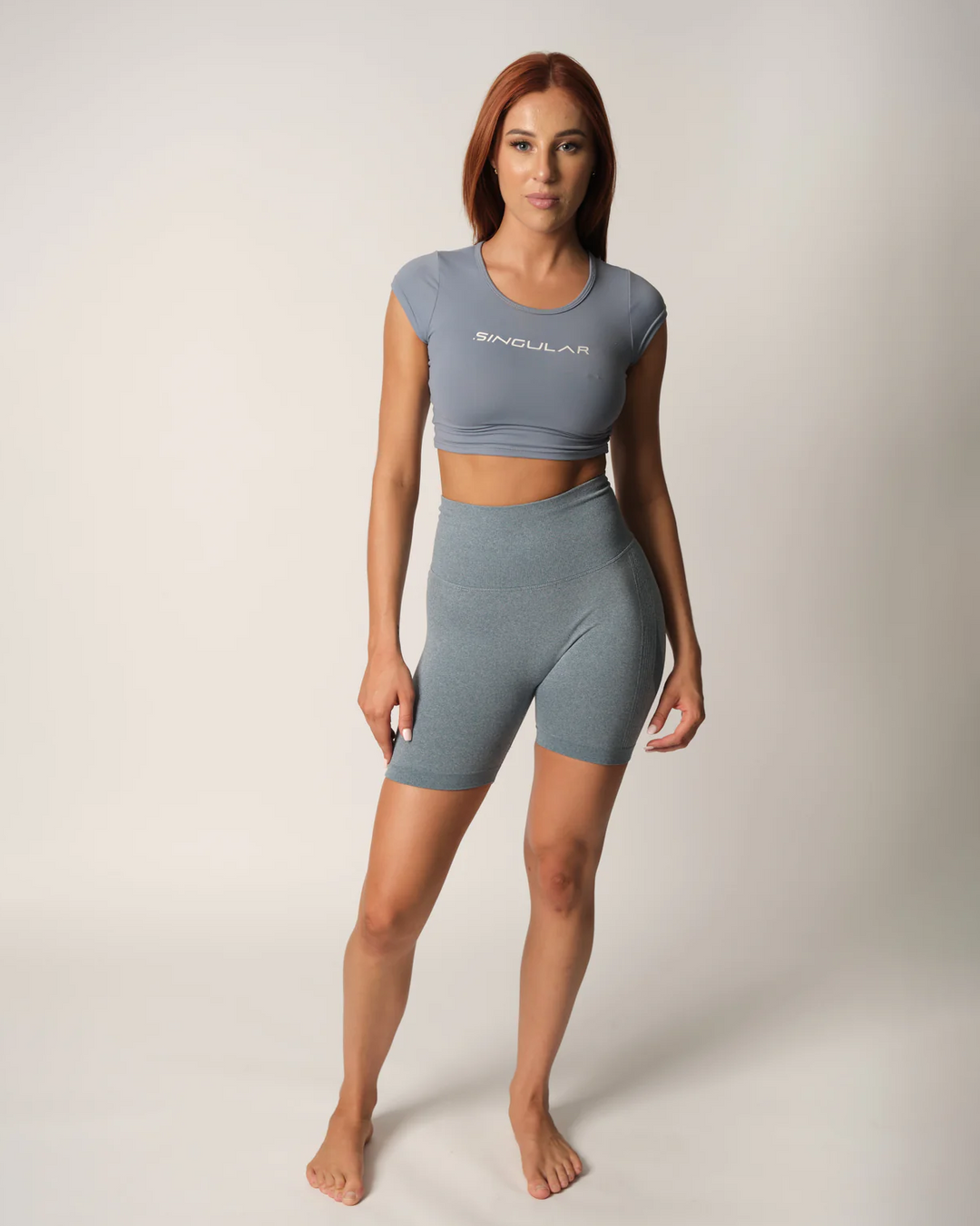 Sculpt Scrunch Shorts Powder-Blue