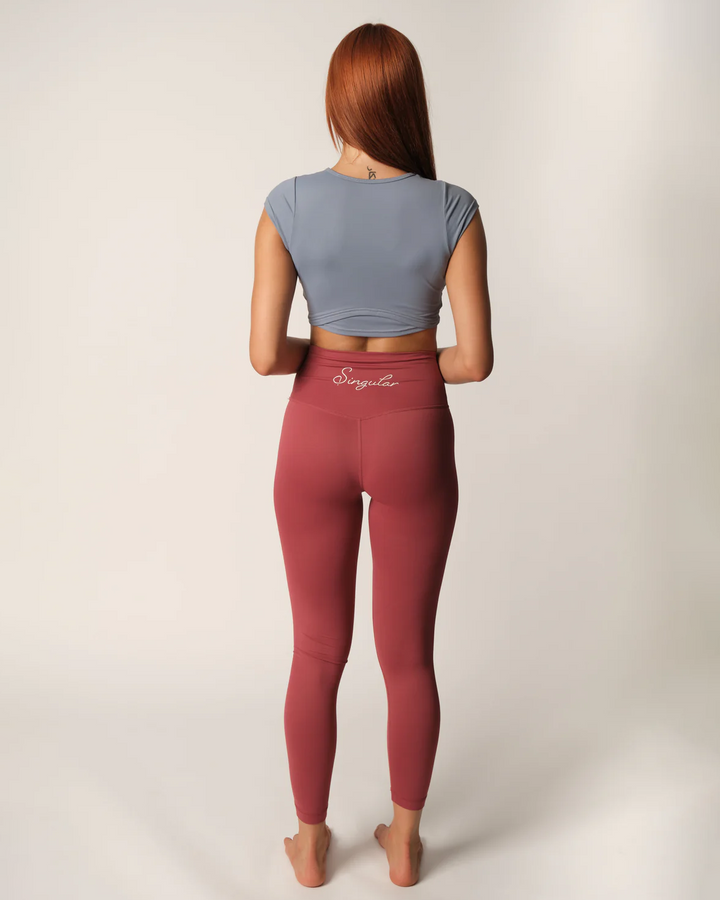 Seamless Feather Tights Berry