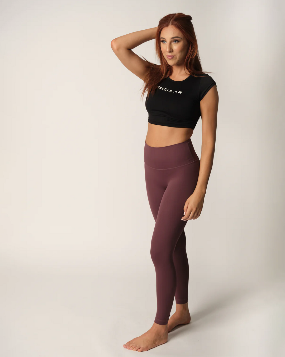 Seamless Feather Tights Plum