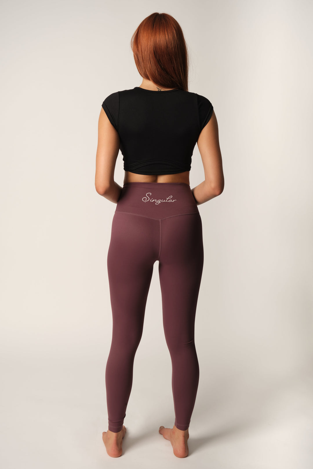 Seamless Feather Tights Plum