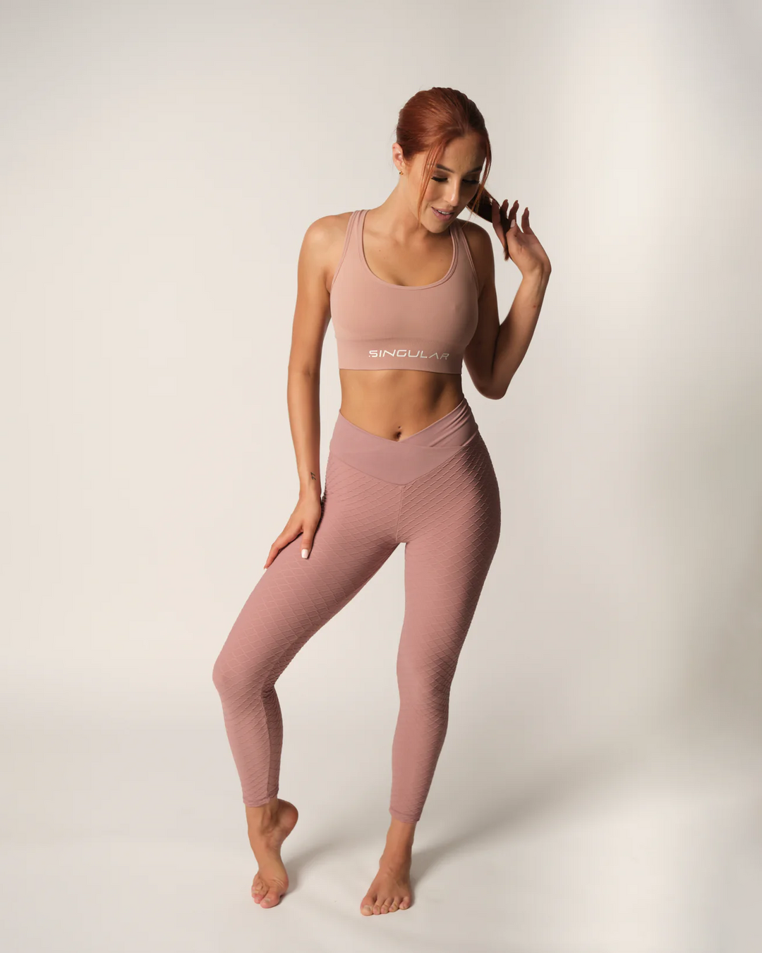 Urban Ribbed Tights Musk-Pink