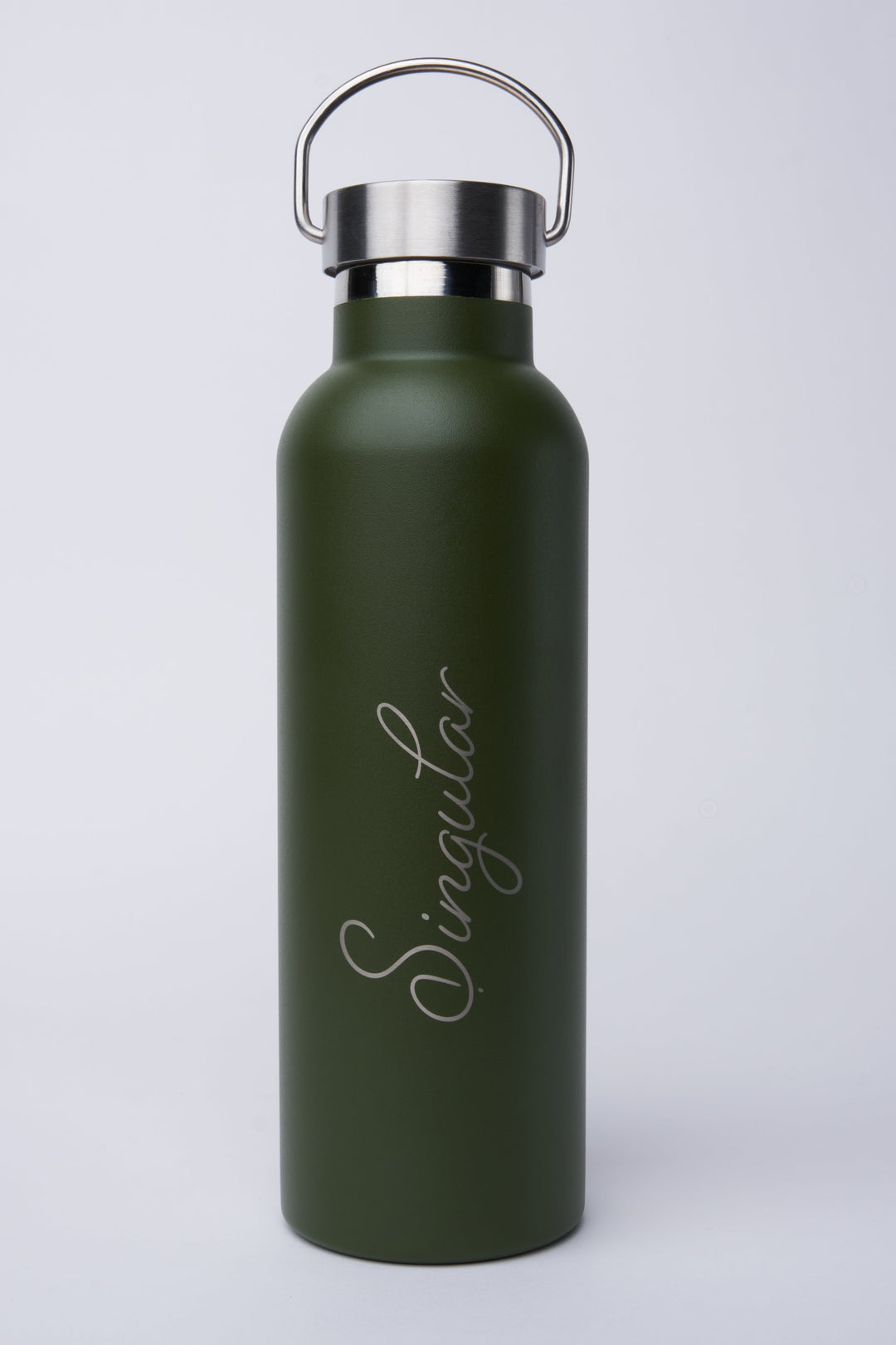 Singular Signature Water Bottle#DarkOliveGreen