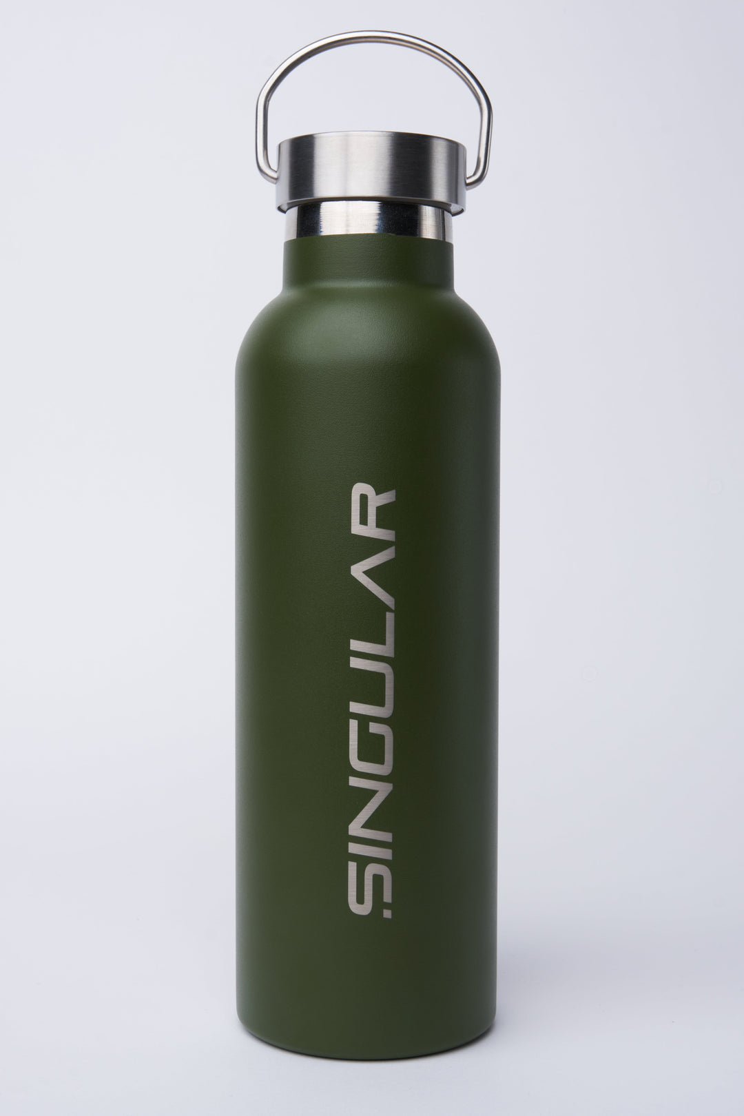 Singular Brand Logo Water Bottle#DarkOliveGreen