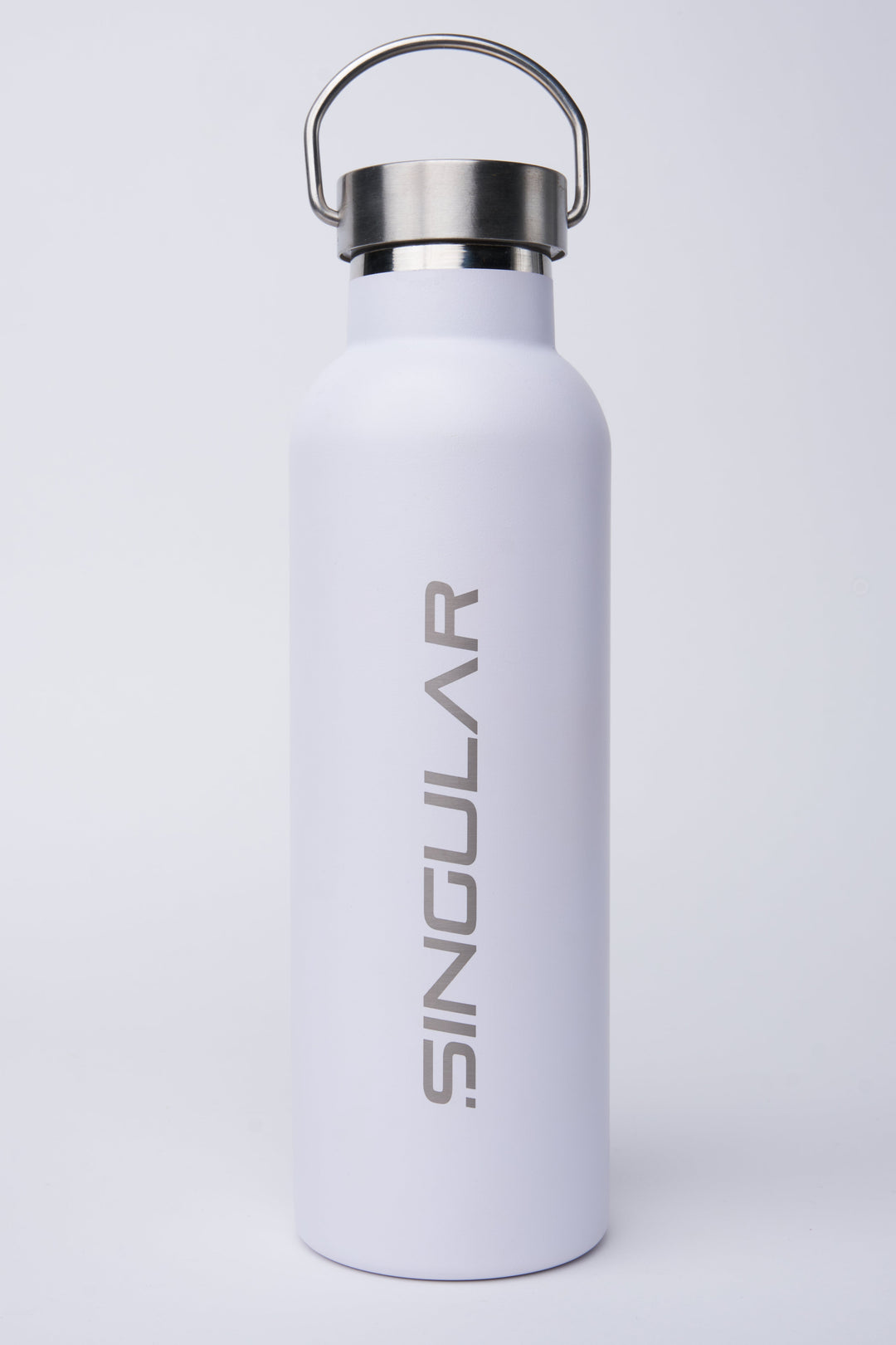 Singular Brand Logo Water Bottle#White