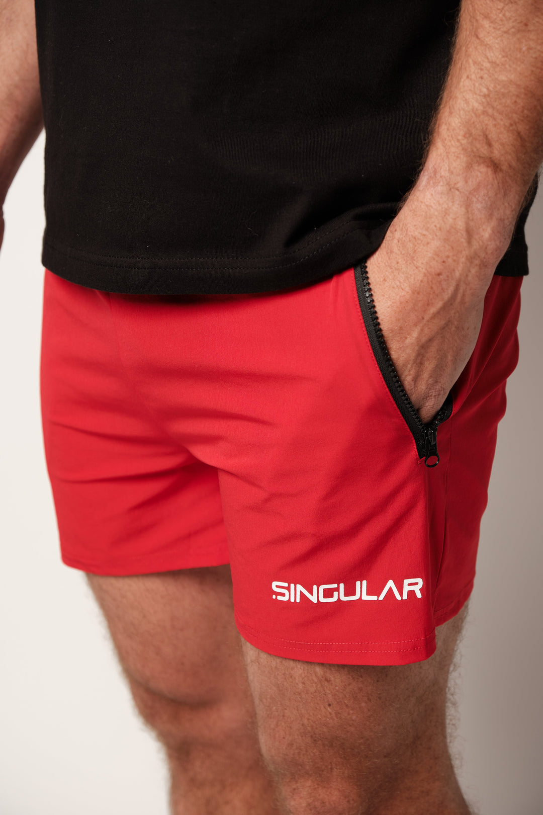 Singular Men's Running Shorts#Crimson